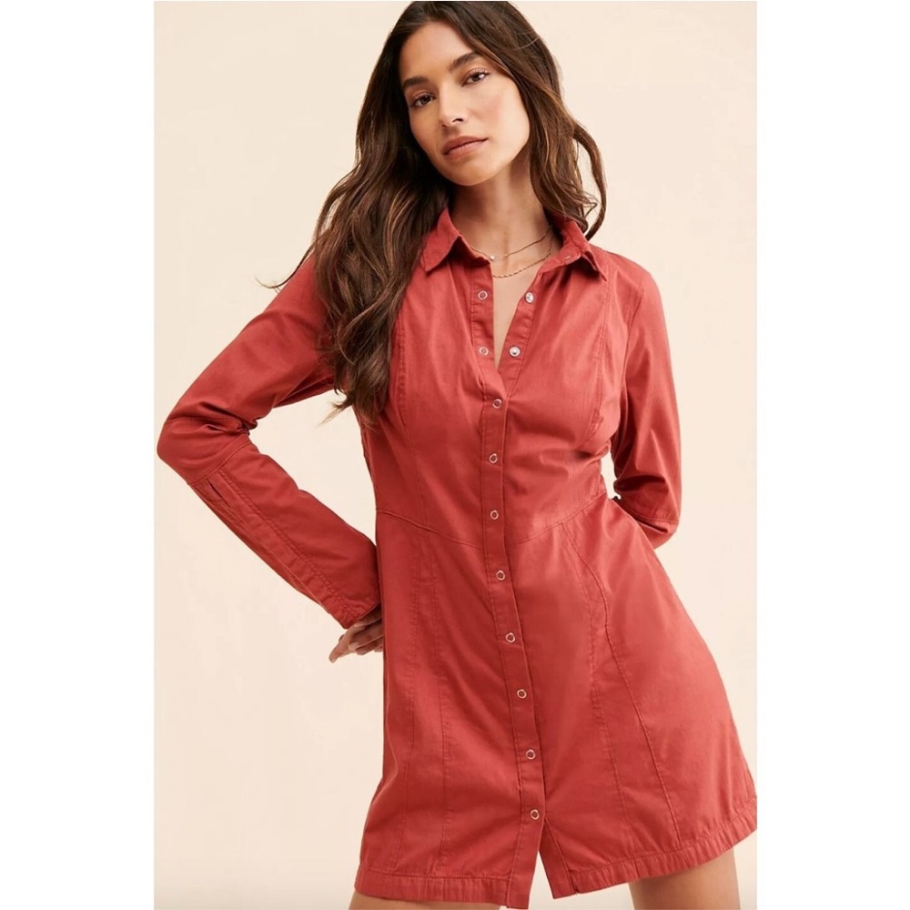 Free People Cotton Shirt Dress